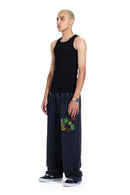 Printed Sweatpant In Dark Blue