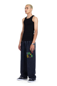 Printed Sweatpant In Dark Blue