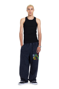 Printed Sweatpant In Dark Blue