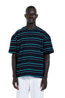 Striped Oversized T-Shirt In Dark Blue