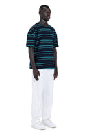 Striped Oversized T-Shirt In Dark Blue