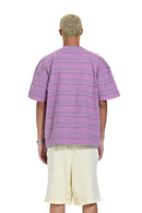 Striped Oversized T-Shirt In Purple