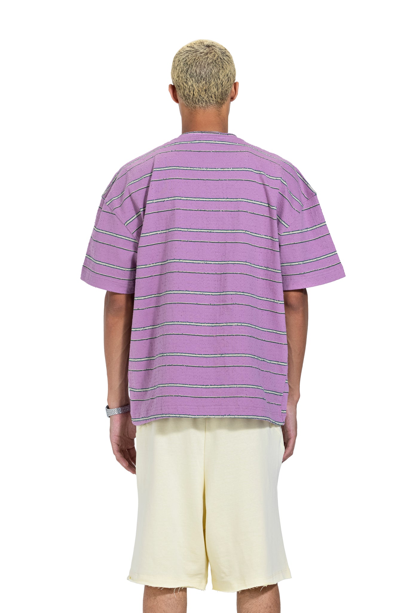 Striped Oversized T-Shirt In Purple