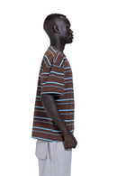 Striped Oversized T-Shirt In Brown