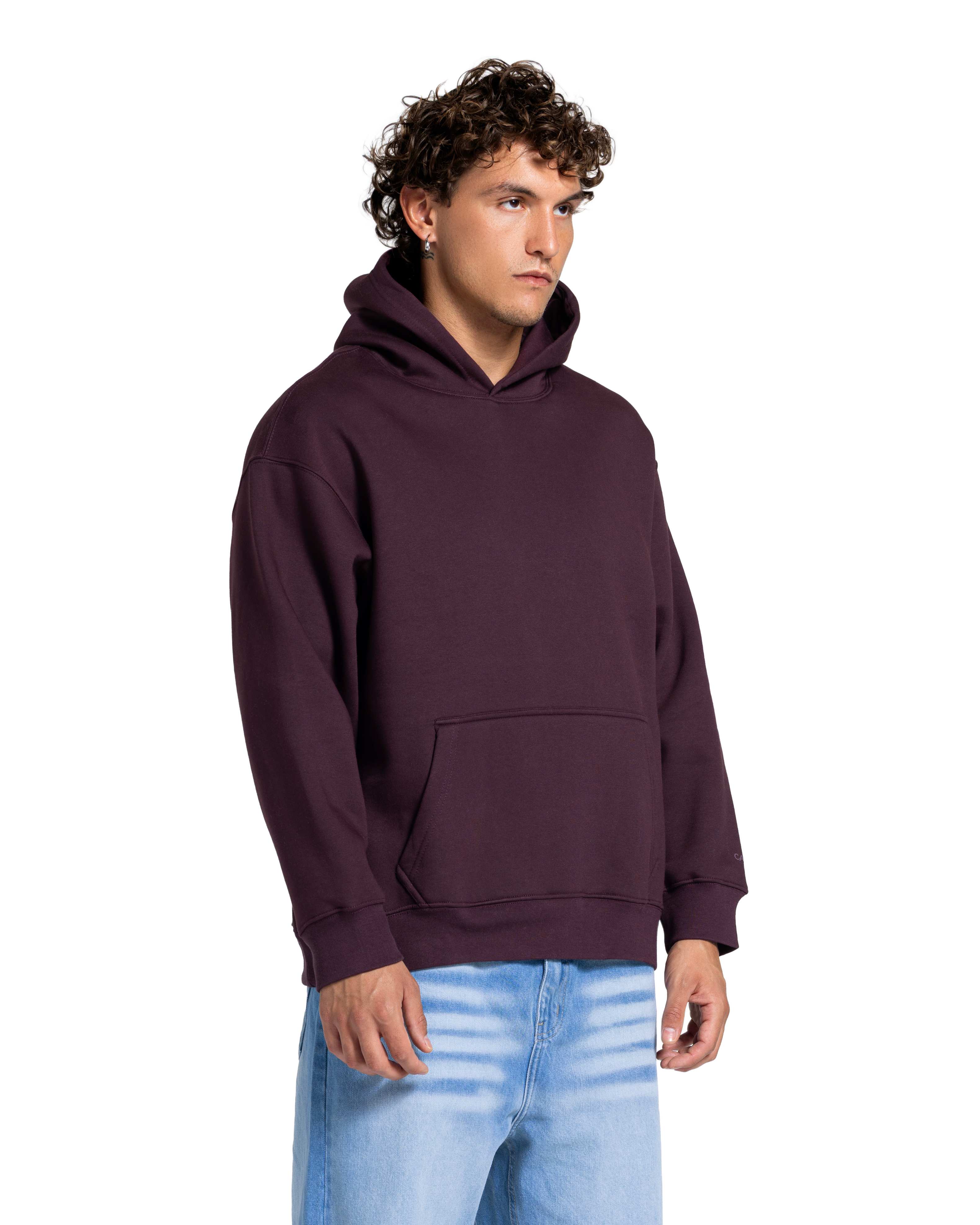 Basic Hoodie OverSized in BURGUNDY