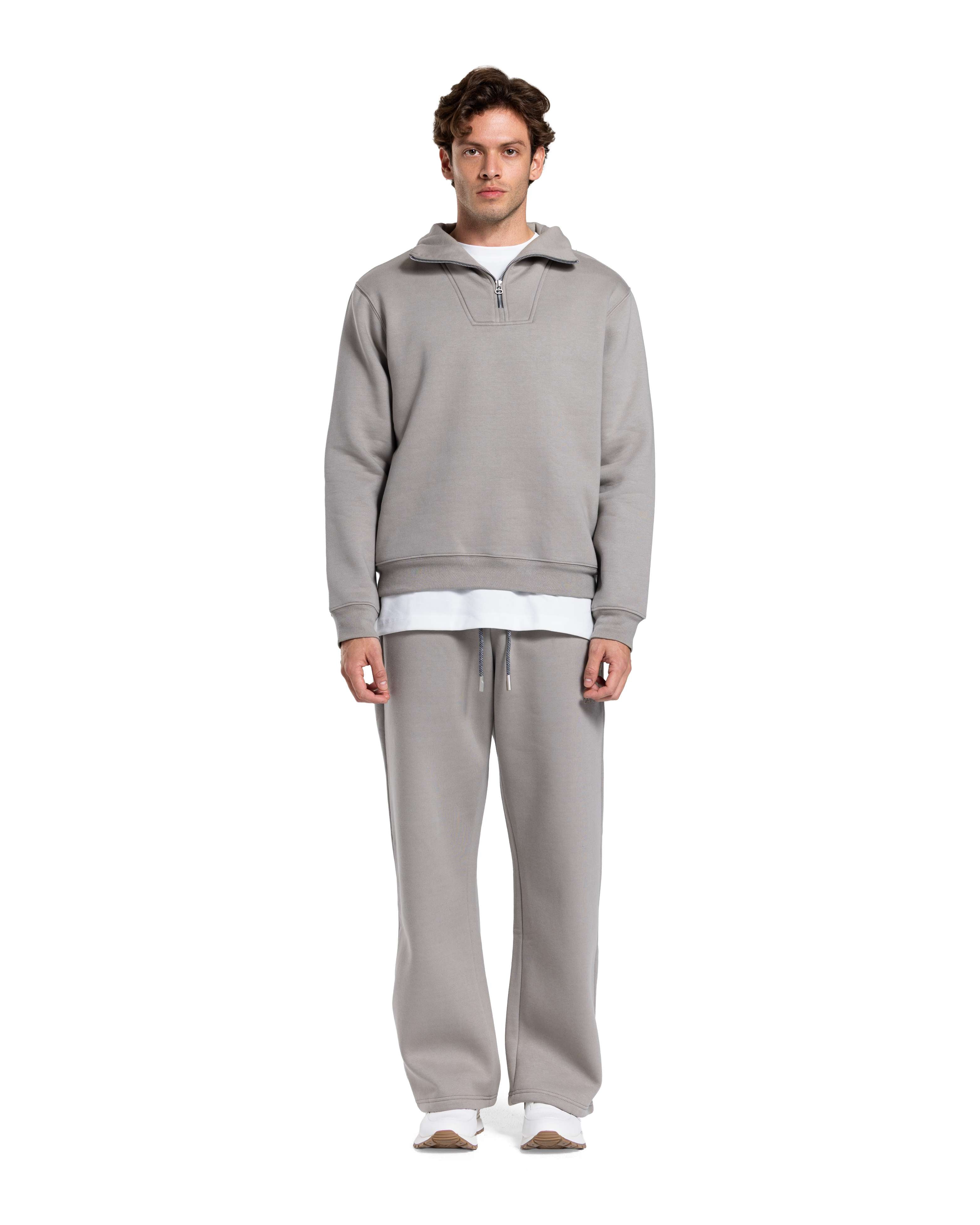 BASIC QUARTER-ZIP SWEATSHIRT