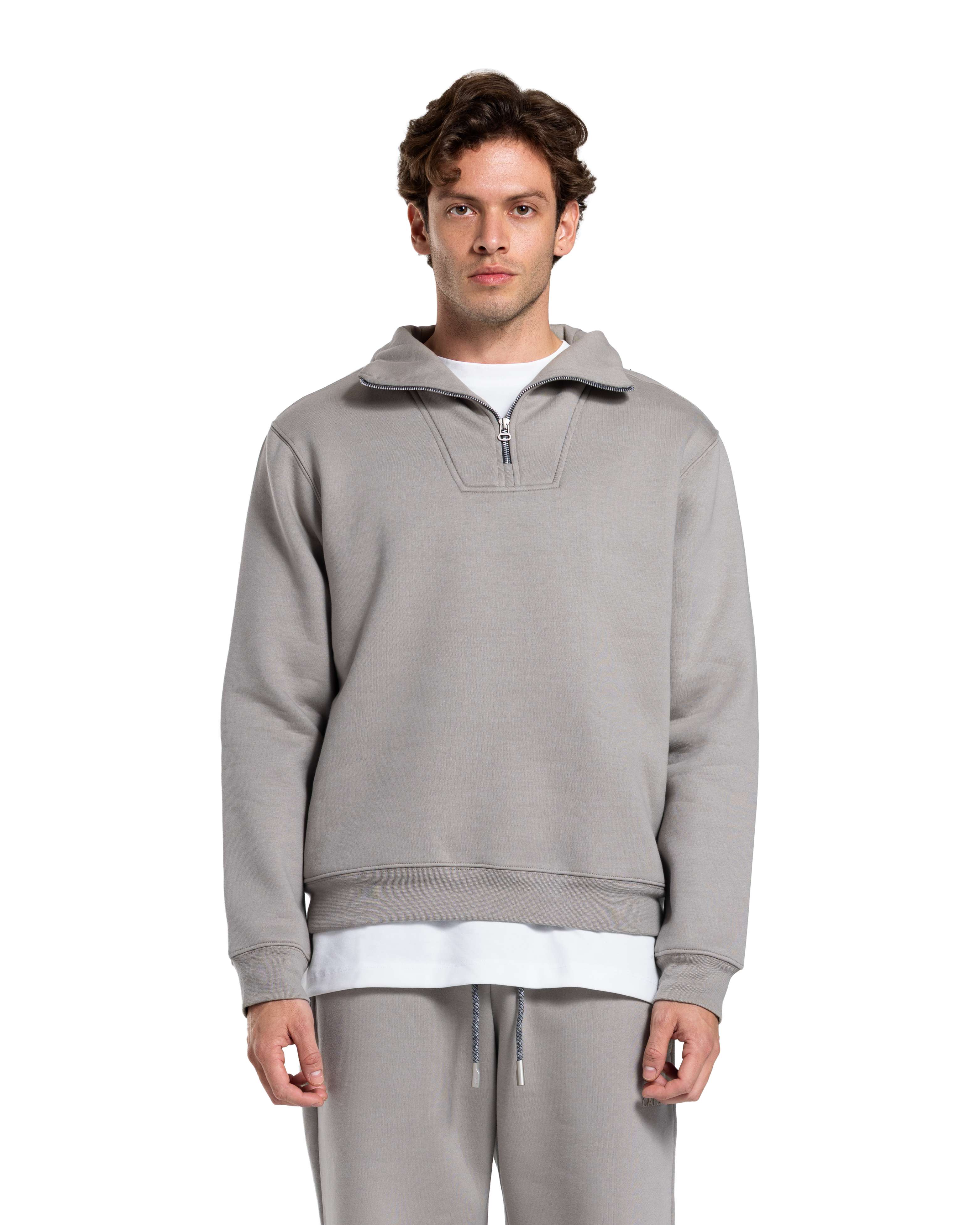 BASIC QUARTER-ZIP SWEATSHIRT