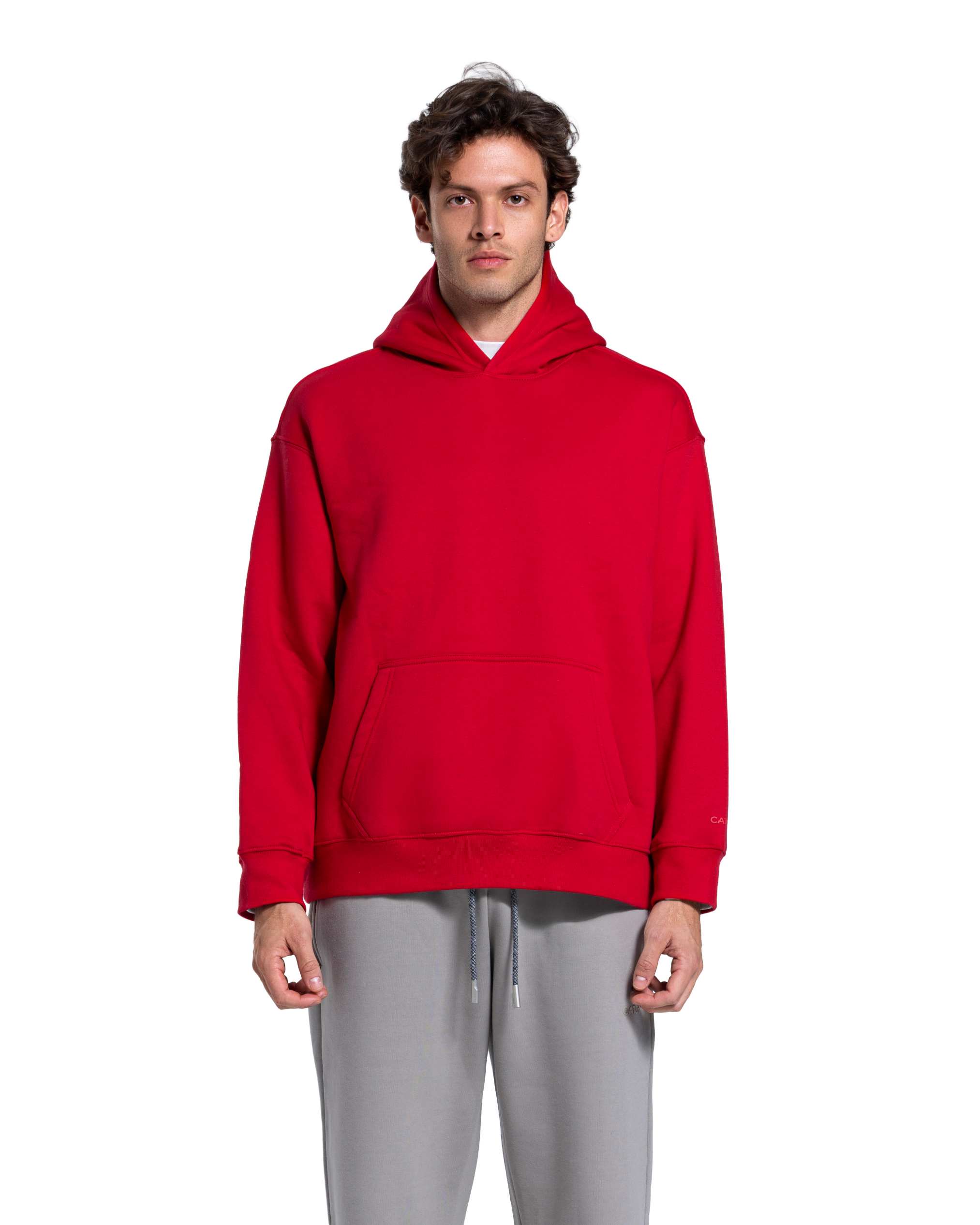 Basic Hoodie OverSized in RED