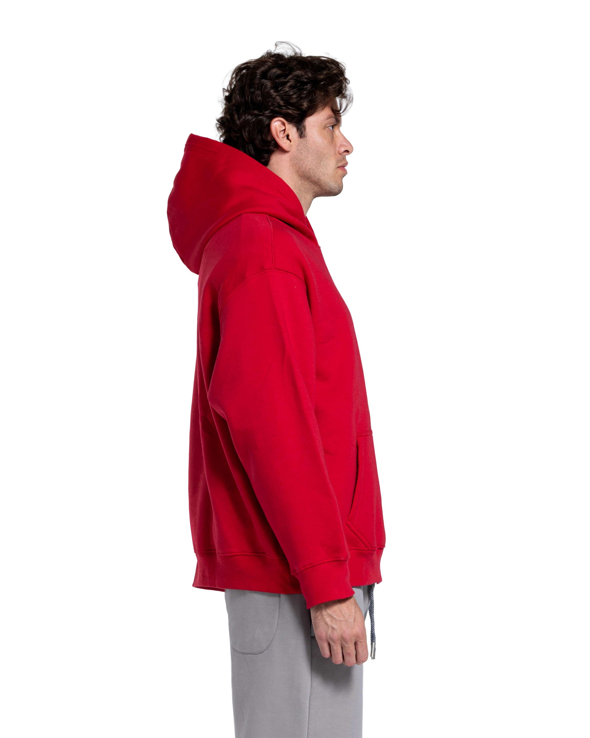 Basic Hoodie OverSized in RED