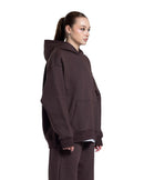 Basic Hoodie OverSized in D BROWN