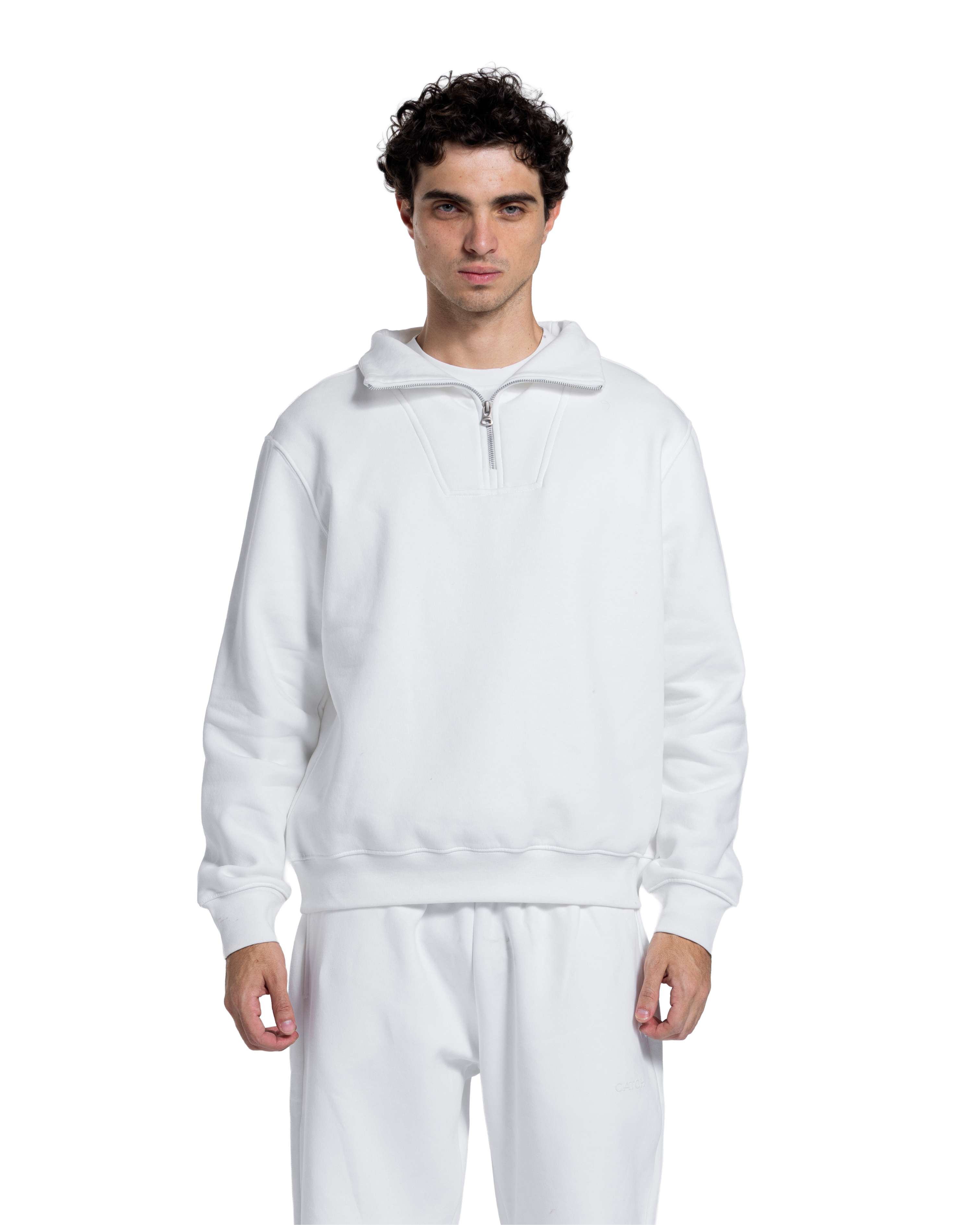 BASIC QUARTER-ZIP SWEATSHIRT