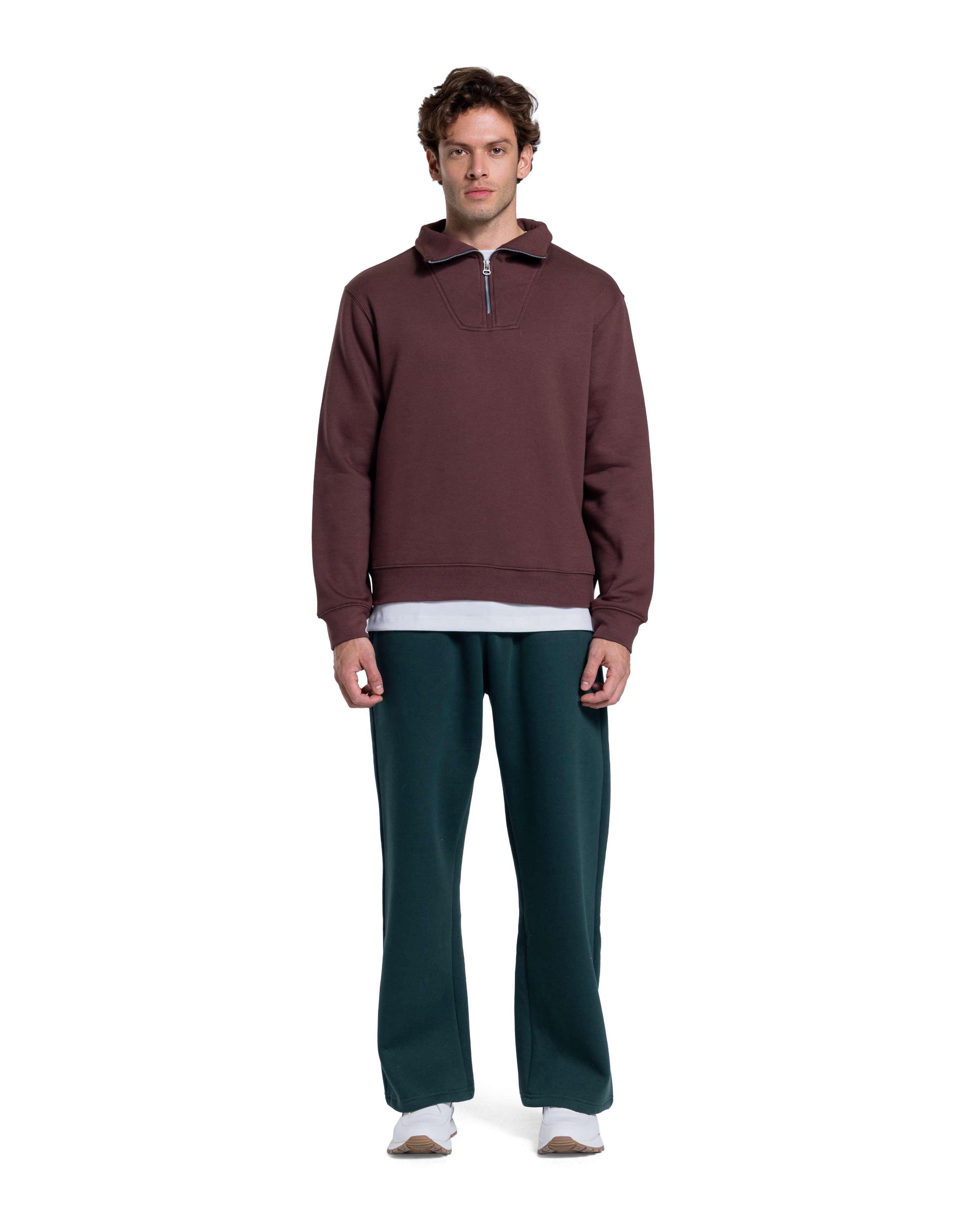 BASIC QUARTER-ZIP SWEATSHIRT