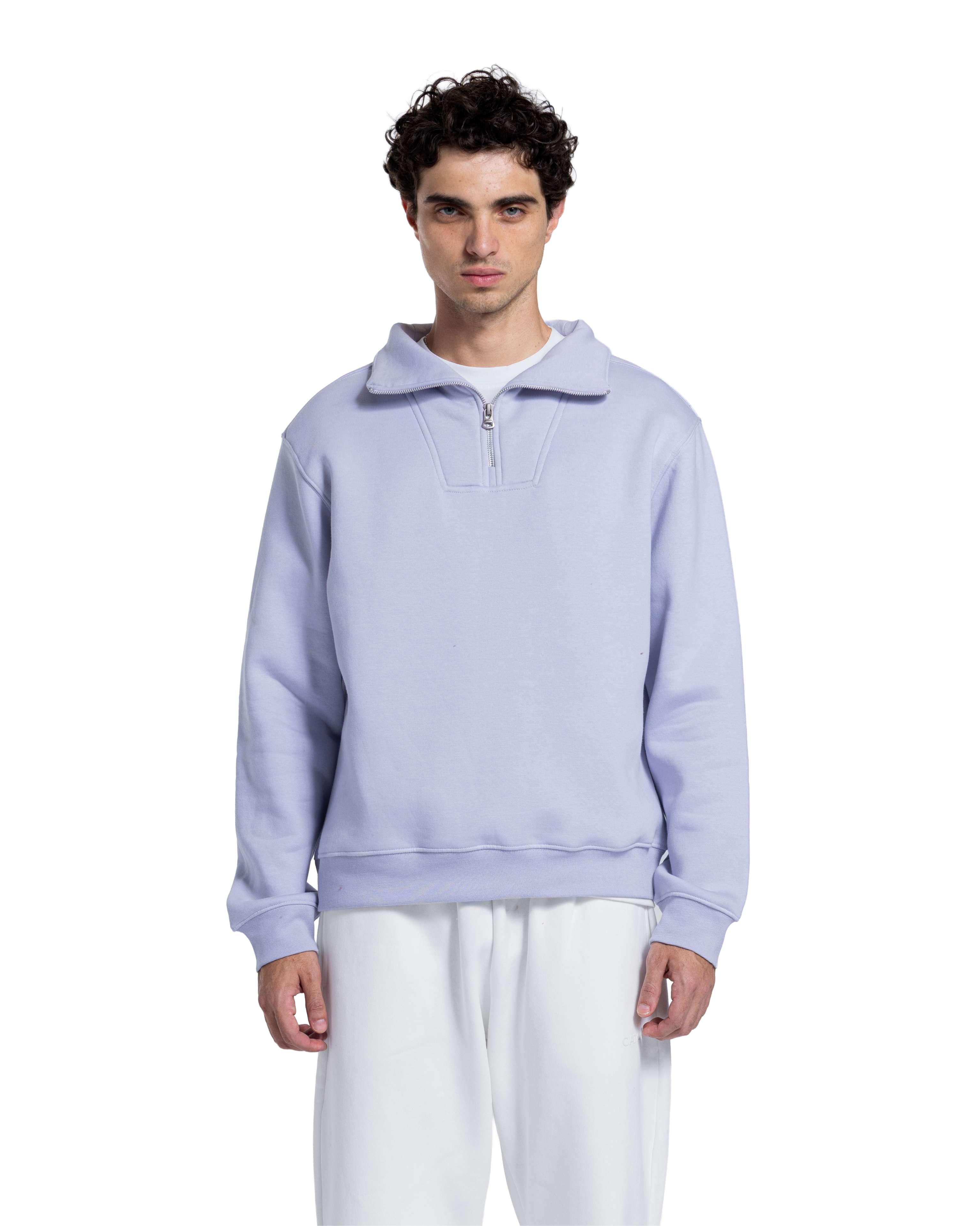 BASIC QUARTER-ZIP SWEATSHIRT