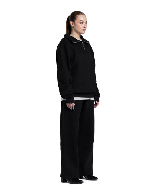 CATCH Black Quarter-Zip Hoodie