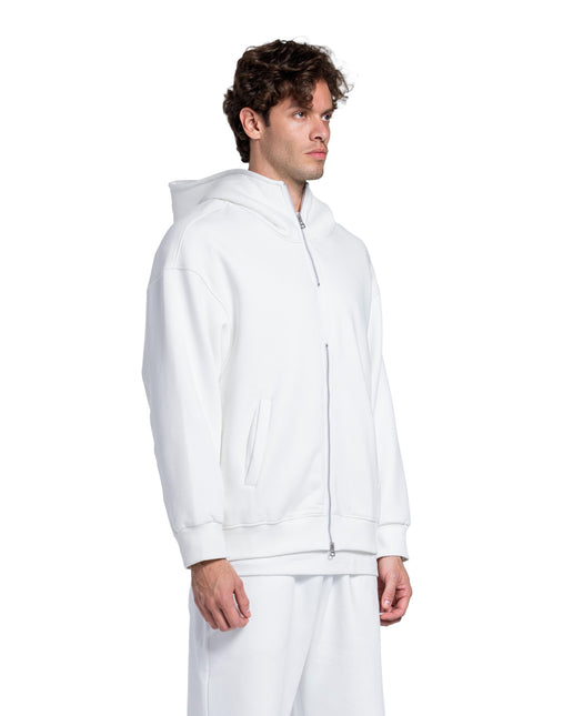 CATCH White Full-Zip Hoodie