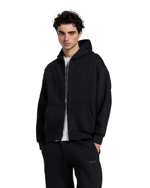 CATCH Essential Zip-Up Hoodie – Black