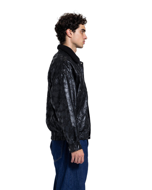 Leather-Look Bomber Jacket