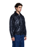 LEATHER EFFECT WITH FAUX SHEARLING