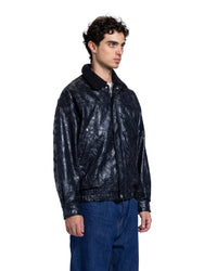 LEATHER EFFECT WITH FAUX SHEARLING