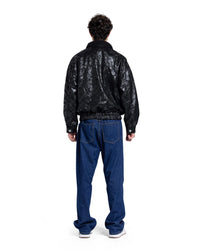 LEATHER EFFECT WITH FAUX SHEARLING