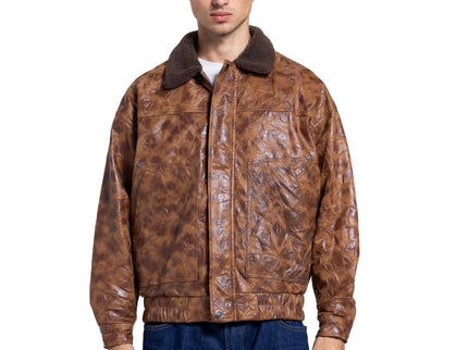 Leather-Look Bomber Jacket