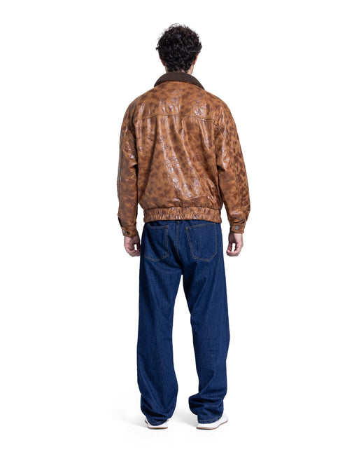 Leather-Look Bomber Jacket