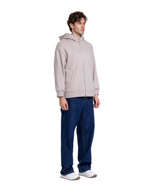 CATCH Beige Full-Zip Hoodie