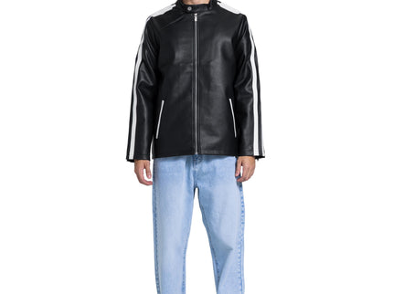 Racing Leather Jacket – Black & White