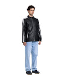 FAUX LEATHER QUILTED JACKET