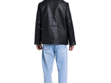 Racing Leather Jacket – Black & White