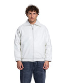 LEATHER EFFECT BOMBER JACKET