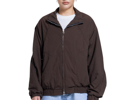 Catch Textured Zip Jacket – Chocolate Brown