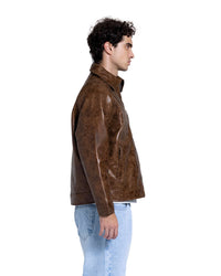 LEATHER EFFECT BOMBER JACKET