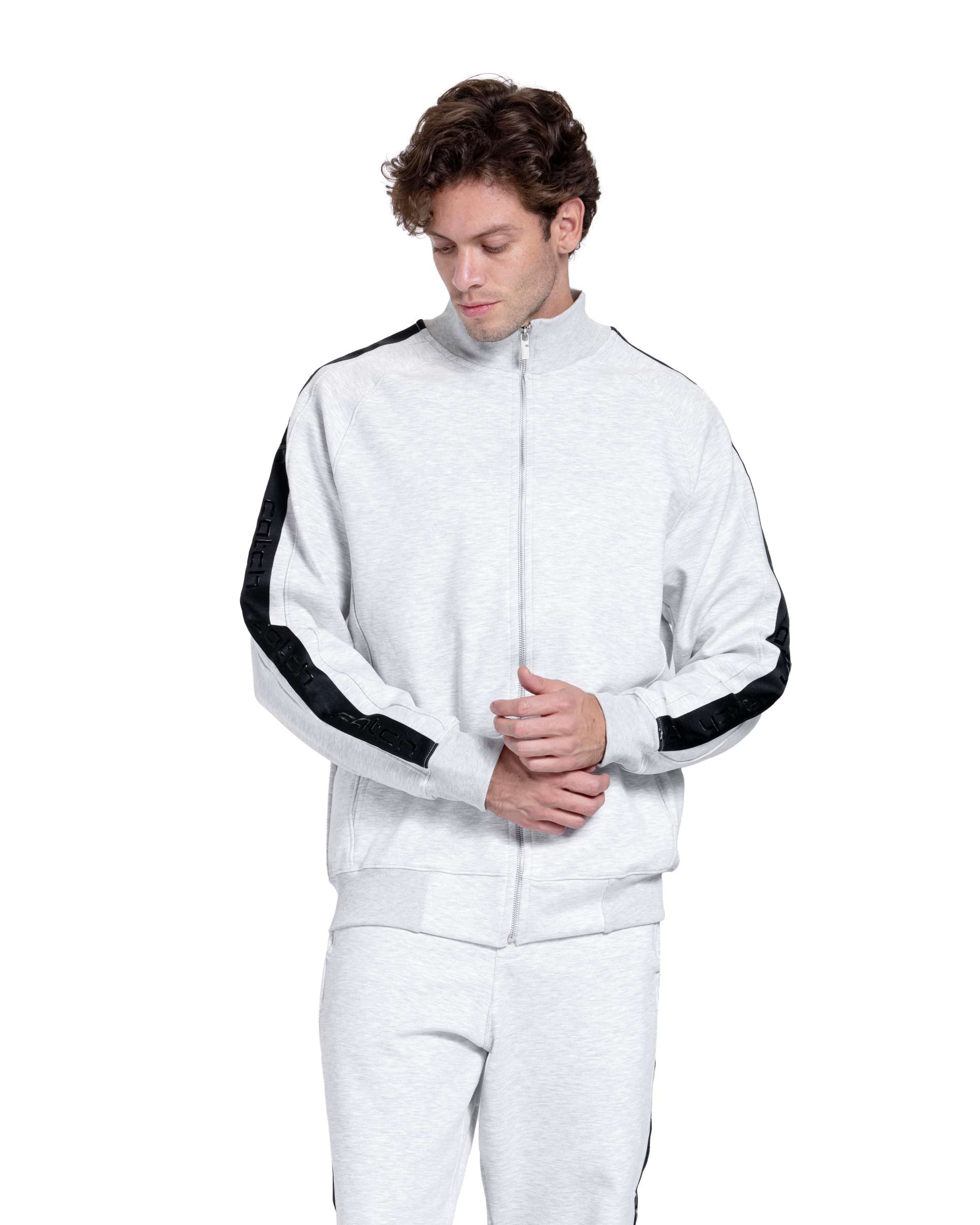 TECHNICAL ZIP-UP TRACKSUIT WITH CONTRAST STRIPE