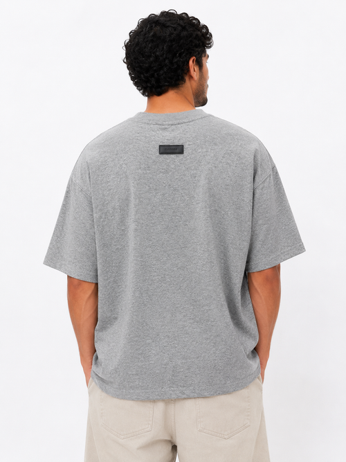 Box Textured Back Label T-Shirt