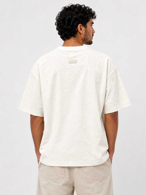 Box Textured Back Label T-Shirt