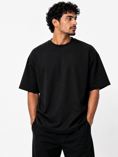 Box Textured Back Label T-Shirt