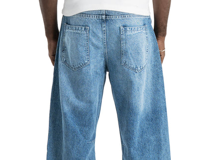 Ribbed Tank Top & Washed Baggy Jeans