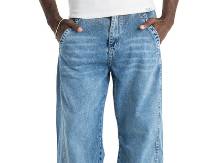 Ribbed Tank Top & Washed Baggy Jeans