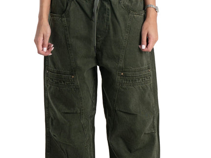 Drawstring Regular Fit Cargo Denim Woman