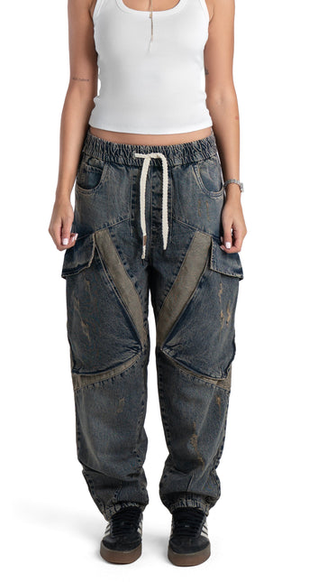 Utility Panel Baggy Woman Jeans
