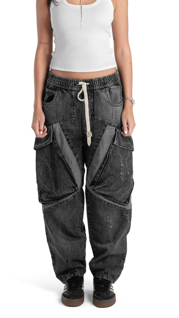 Utility Panel Baggy Woman Jeans