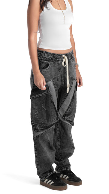 Utility Panel Baggy Woman Jeans