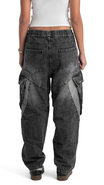 Utility Panel Baggy Woman Jeans