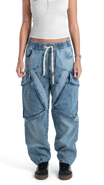 Utility Panel Baggy Woman Jeans