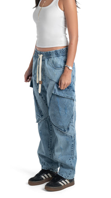 Utility Panel Baggy Woman Jeans