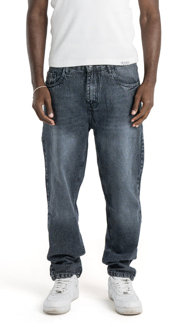 Washed Basic Gray Slim Fit Jeans