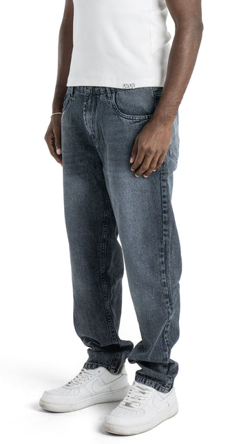 Washed Basic Gray Slim Fit Jeans