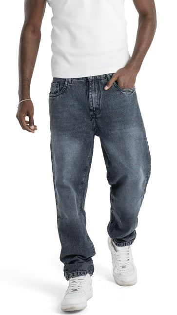 Washed Basic Gray Slim Fit Jeans