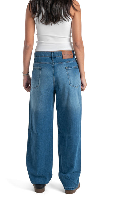 Ribbed Tank Top & Relaxed Wide-Leg Jeans